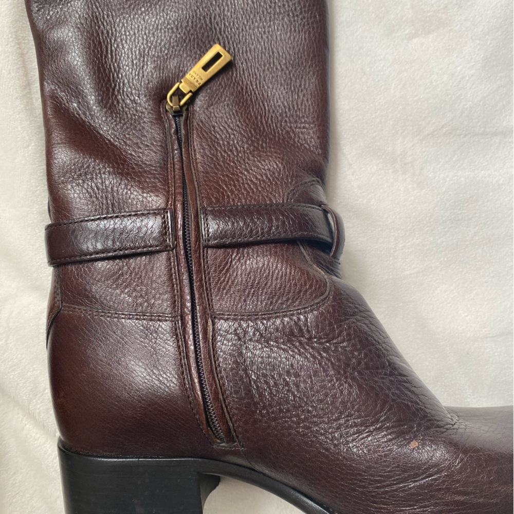 Authentic PRADA Brown Leather Riding Boots - Picture 6 of 14